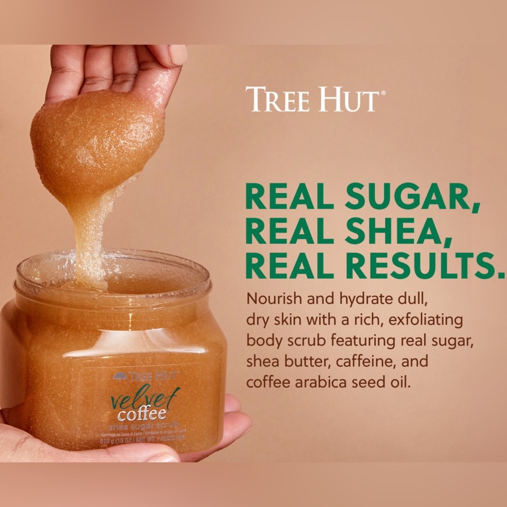 2 Tree Hut Velvet Coffee Shea Sugar Scrubs - Picture 2 of 4
